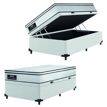 Imagem de Cama Box Baú Solteiro Gazin Colchão Molas Ensacadas 88x188x65cm Maximus