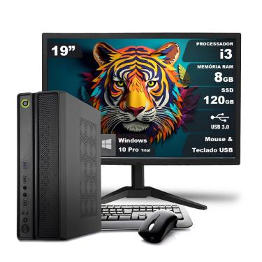 Imagem de Computador ON SLIM Completo  i3 8GB 120GB SSD Monitor 19