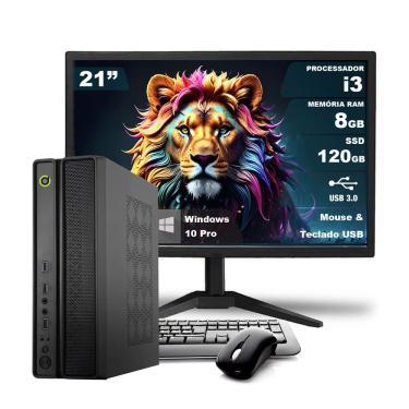 Imagem de Computador Completo On SLIM I3 8GB 120GB SSD Win10 Monitor 21