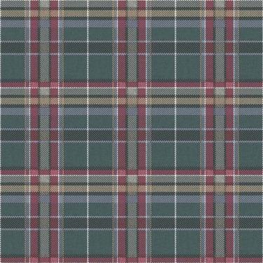 Imagem de Papel de Parede Botany House Xadrez Azul e Roxo 15577