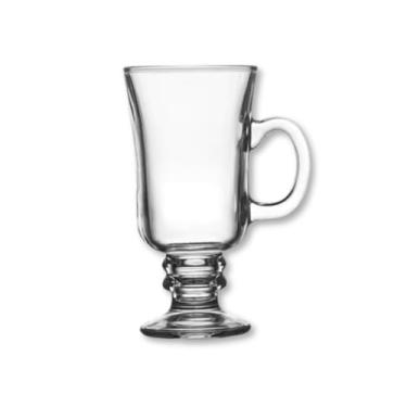 Imagem de Caneca Irish de Vidro 250ml com Alça para Café, Cappuccino, Irish Coffee Chocolate Chá Bebidas Quentes (Grande)