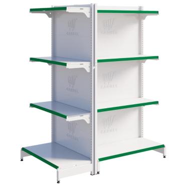 Imagem de Gôndola Centro 1 Ponta 1 Inicial 1,40m Bandeja Inclinável New Plus Carmel Imports