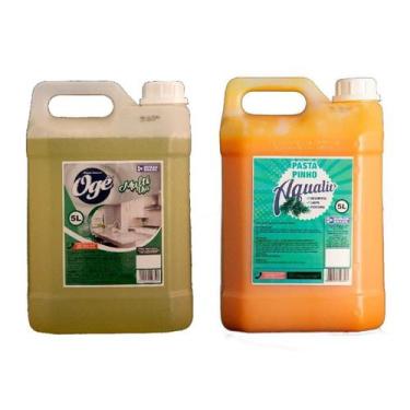 Imagem de Kit Multiuso Ogê Brilho Concentrado E Pasta Pinho Aqualiv 5L - Borlen