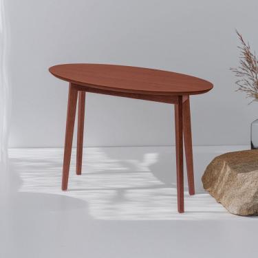 Imagem de Aparador Oval 120cm X 90cm Ecograndis Vertice Nozes