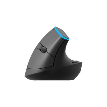 Imagem de Mouse Sem Fio Ergonomico Aplus Ergos 433 com 6 Botões, Cliques Silenciosos, 1600 DPI, Iluminação Azul, Compatível com Windows e MacOS - ERGOS433