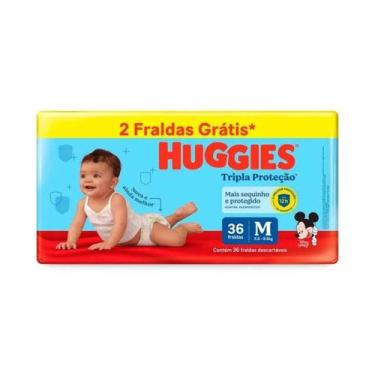 Imagem de Fraldas Huggies Tripla Proteção Mega M Com 36 Unidade 2 Tira