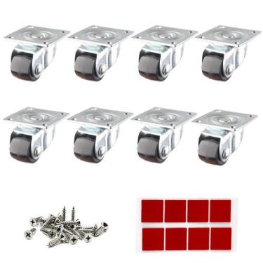 Imagem de Rodas Caster Wheels Luxinika Mini giratórias de 1,3 cm com adesivo, pa