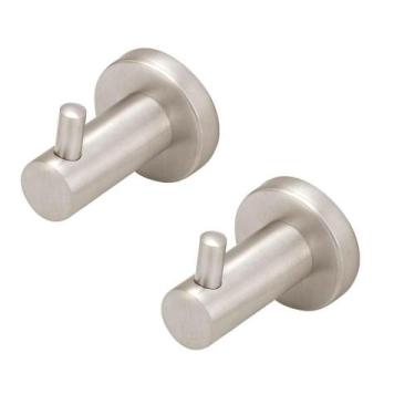 Imagem de Kit 2 Porta Toalha Cabide Banheiro Inox Escovado Luxo - Modelar