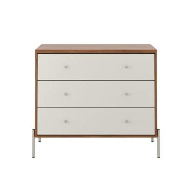 Imagem de Cômoda 3 Gavetas Jasper Off White e Canella 94cm
