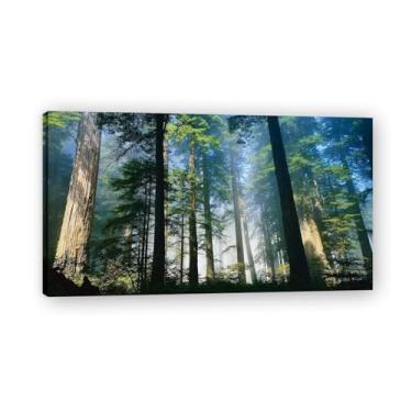 Imagem de Impressões em tela de floresta, impressão natural em tela, pôster de decoração de arte de parede de quarto. Moldura interna A-40 60 x 108 cm-23,7 x 42,5 pol