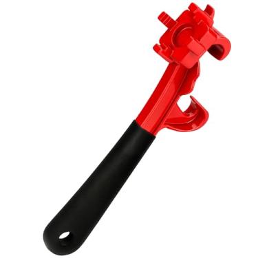 Imagem de Mellbree Chave de alumínio 3 em 1, ferramenta de abertura de balde de 24,4 galões atualizada de 24,4 cm para tampas de 5 e 10,2 cm, ferramenta resistente que não escorrega para tambores de 14 litros