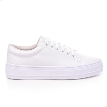 Imagem de Tênis Tenehi Branco Feminino Básico Casual Confortável (branco, BR, Adulto, Numérico, 33)