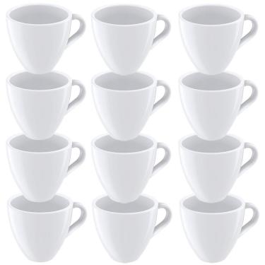 Imagem de 12 Xícaras Expresso Tramontina Paola em Porcelana Branca 95 ml 96600126