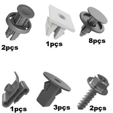 Imagem de Kit 17 Presilha Parabarro Dianteiro Etios 2012 2013 a 2021 - Nacional