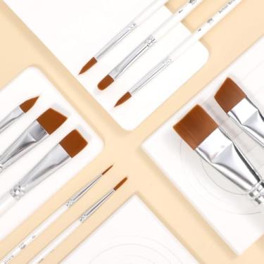 Imagem de Conjunto de pincéis de pintura facial, 10 pincéis de pintura facial, kit de pintura corporal profissional, kit de maquiagem para pintura acrílica, guache, aquarela, óleo, Natal, Halloween, cosplay