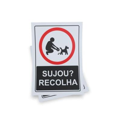 Imagem de Kit 3 Placas sinalização 15x21cm PL (156) - Tema: Condomínio Recolha F