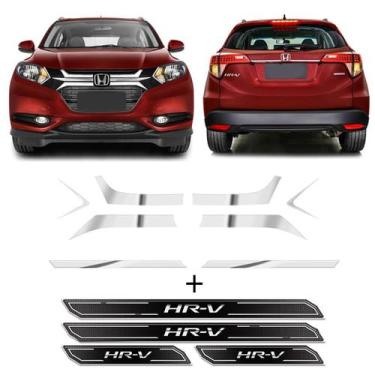Imagem de Kit Adesivos Grade Hr-v + Soleira Protetora + Friso Traseiro - SPORTIN