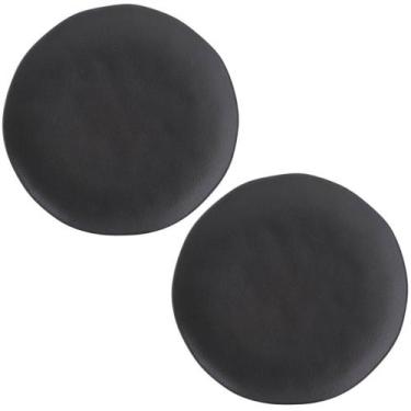 Imagem de Jogo 2 Pratos Rasos Cerâmica 26,5cm Orgânico Preto Matte Por - Porto B