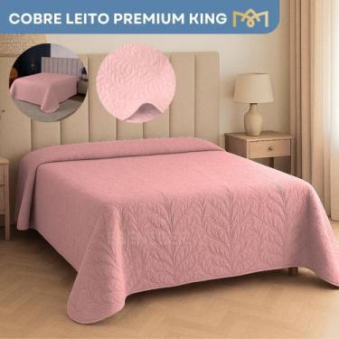 Imagem de Cobre Leito King Padrão Slim Matelado Antiácaro Antialérgico Bordado E