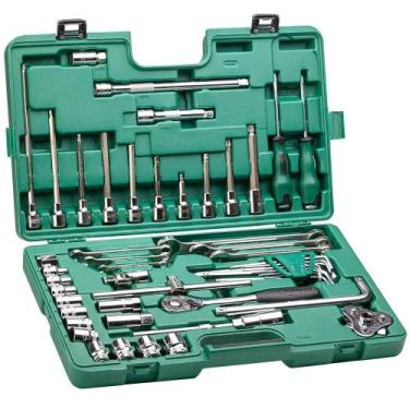 Imagem de Jogo de Ferramentas CR-V para Oficina com 50 Peças - SATA