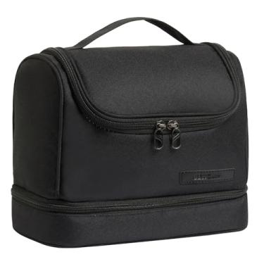Imagem de Bolsa Térmica Duplo Compartimento, 7L, Microfibra, para Alimentos e Lanches, 23x14x20 cm (Preto)
