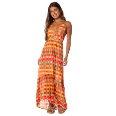 Imagem de Maaji Vestido longo feminino, Vermelho aberto, M