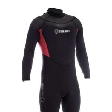 Imagem de Fun Dive Roupa de Mergulho Neoprene 4-way Stretch, Preto e Vermelho, 7mm Peito/Costas, 5mm Extremidades, Unissex, para Mergulho Recreativo e Técnico (Preto/Vermelho, Pequeno)