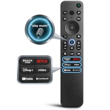 Imagem de Controle remoto de voz para substituição de controle remoto Sony-TV, para todas as séries de Smart TVs Sony Bravia Google com função de voz