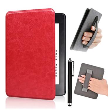 Imagem de Caso para Kindle Paperwhite, Capa Inteligente de Couro PU com Recurso de Esteira de Sono Automático para O Kindle Paperwhite 10th Generation 2018 Lançado, Modelo Nº: PQ94WIF-Red