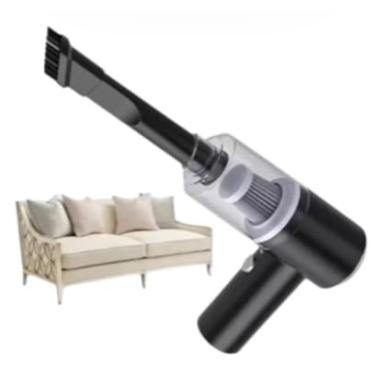 Imagem de Aspirador de Pó Portátil sem Fio, Preto, com Acessórios de Limpeza, Função Soprador, USB Recarregável, para Teclados e Notebooks