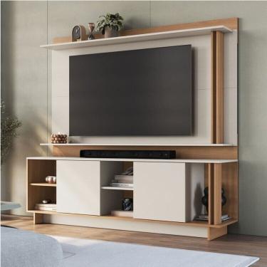 Imagem de Conjunto Rack e Painel para Tv até 65 Polegadas Los Angeles / New York Freijó/Off White