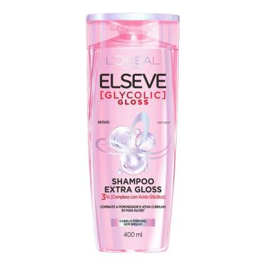 Imagem de Shampoo Elseve Glycolic Gloss L`oréal Paris Extra Gloss Cabelo Poroso e sem Brilho 400ml