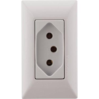 Imagem de Conjunto Para Móvel 1 Tomada 2p+t 20 A Tramontina Aria Branca Tramontina