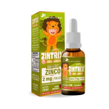 Imagem de Zinco Gotas 20ml Sabor Morango Zintrix Kids Flora Nativa
