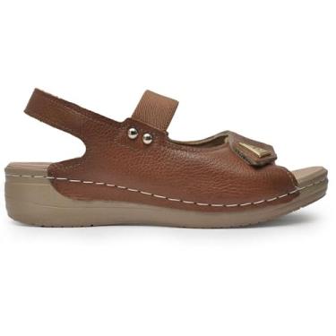 Imagem de Sandália Feminina Casual Pegada - Marrom Chocolate - 40