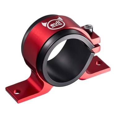 Imagem de EVIL ENERGY Suporte de montagem de filtro de combustível de 50 mm, suporte de braçadeira de bomba de combustível vermelho