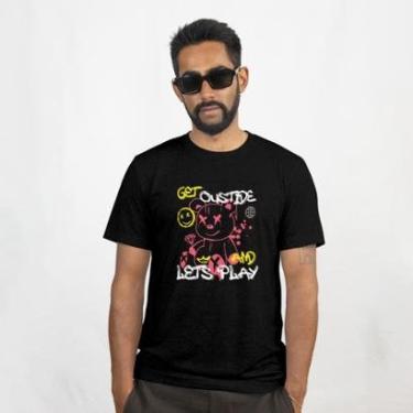 Imagem de Camisa Camiseta Masculina Manga Curta Outside Estampa Premiun Malha Algodão do P ao G1-Masculino