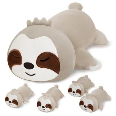 Imagem de Conjunto de bichos de pelúcia SQEQE Sloth Mommy com 4 bebês para crian