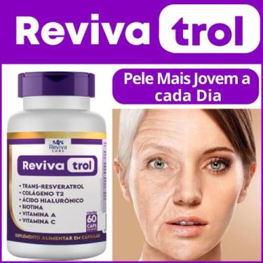 Imagem de RevivaTrol. Trans Resveratrol 165 mg, Ácido Hialurônico, Colágeno Veri