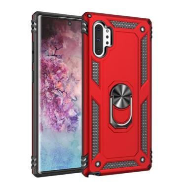 Imagem de SORAKA Capa para Samsung Galaxy Note10 Plus com suporte para anel Capa Slim Fit de TPU macio Capa Samsung Galaxy Note10 Plus 5G com placa de metal para suporte magnético de telefone para carro
