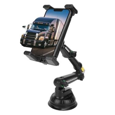 Imagem de ASHATA Montagem do Portador de Telefone de Caminhão, Suporte para o Pára - do Painel de 12,9 Polegadas, Braço de Comprimento, 360 ° Vista para o Caminhão de Sucção, Com Borracha Anti