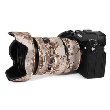 Imagem de CHASING BIRDS Revestimento impermeável de camuflagem de lente para Sony FE 24-70 mm F2.8 GM capa protetora de lente à prova de chuva (grade marrom, GM versão I)