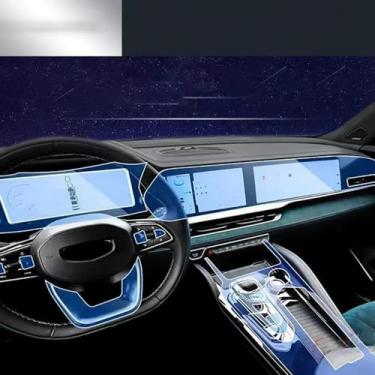Imagem de XIUXIYING Tela central do carro Navegação GPS Interior TPU Protetor Anti-riscos Adesivo para Geely Monjaro KX11 2021 2022 2023 XingYue L