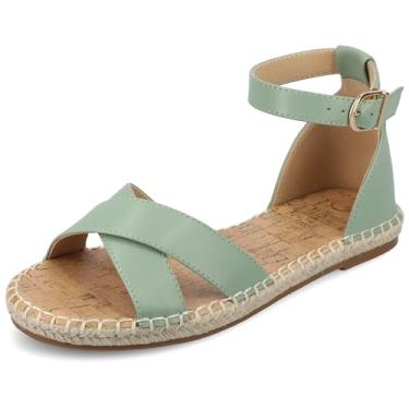 Imagem de Journee Collection Womens Lyddia Wide Width Espadrille Flat Sandals Green 7 Wide WOMENS US
