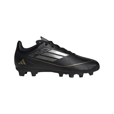 Imagem de adidas Base flexível unissex infantil F50 Club, Preto/ferro metálico/dourado metálico, 16