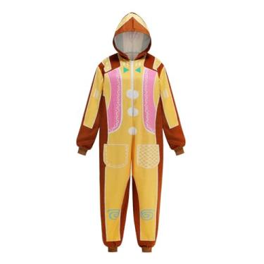 Imagem de AGCOAH Macacão unissex adulto masculino de gengibre para mulheres, fantasias de Natal, pijama, Halloween, férias, macacão amarelo, Amarelo, GG