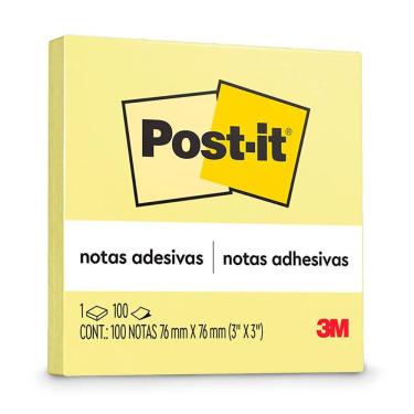Imagem de Bloco Post it amarelo 76x76mm 100 fls 3M