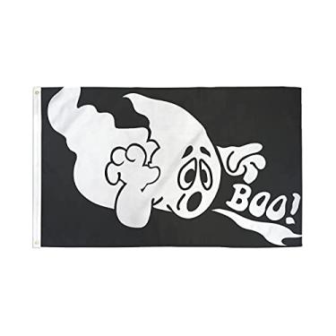 Imagem de Bandeira de Halloween Ghost Boo 2' x 3' - Feliz dia das bruxas bandeiras 60 x 90 cm - Banner 0.6x0.9 m Alta qualidade - AZ FLAG