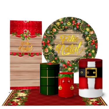 Imagem de Trio Capas Cilindro + Painel + Lateral e Tapete Natal (K3NAT0039)