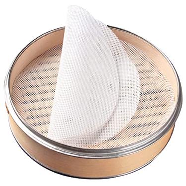 Imagem de GUCUJI Forros de silicone para vaporizador de bambu de 30,5 cm, antiaderentes, reutilizáveis para pães cozidos no vapor, bolinhos, vegetais, Dim Sum, Momo, arroz e peixe - Sem BPA de grau alimentício